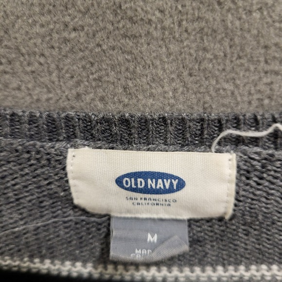 Old Navy‎ V Neck Sweater Women's Size Medium Warm Cozy Comfy Casual Stripped - Picture 3 of 5